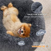 Picture of Bedsure Calming Dog Bed for Small Medium Dogs - Donut Washable Medium Pet Bed, 27 inches Anti-Slip Round Fluffy Plush Faux Fur Cat Bed, Dark Grey