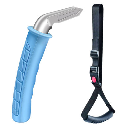 Picture of EILITWAY Car Door Handle for Elderly, Portable Car Assist Handle, with Car Grab Handle, Vehicle Assist Handles Designed for Seniors and Handicapped (Blue - 1 Pack Handle + Strap)