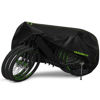 Picture of Topcrown Bike Cover Waterproof Outdoor Storage for 1/2/3 Bikes, Bicycle Cover Rain Sun UV Dust Wind Proof with Storage Bag for Mountain Road Bike/Ebike (210D Black+Green, XXXL Size for 3 bikes)