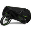Picture of Topcrown Bike Cover Waterproof Outdoor Storage for 1/2/3 Bikes, Bicycle Cover Rain Sun UV Dust Wind Proof with Storage Bag for Mountain Road Bike/Ebike (210D Black+Green, XXL Size for 2 bikes)