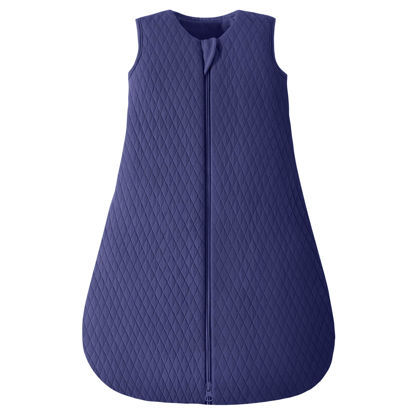 Picture of Yoofoss Baby Sleep Sack 12-18 Months TOG 2.5 Winter Baby Wearable Blanket, 100% Cotton Infant Sleeping Sack 2-Way Zipper Warm Quilted Sleepsack, Navy
