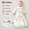 Picture of Yoofoss Baby Sleep Sack 0-6 Months 0.5 TOG Baby Wearable Blanket, 100% Cotton Infant Toddler Sleeping Sack 2-Way Zipper Lightweight Sleep Sack, Giraffe