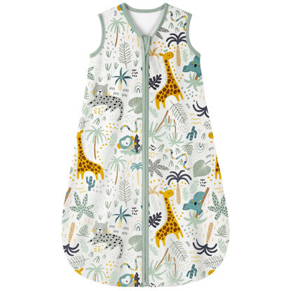 Picture of Yoofoss Baby Sleep Sack 18-24 Months 0.5 TOG Baby Wearable Blanket, 100% Cotton Infant Toddler Sleeping Sack 2-Way Zipper Lightweight Sleep Sack, Giraffe