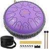 Picture of Steel Tongue Drum 12 nches 13 Notes - Percussion Instruments - AKLOT HandPan Tank Drum C Key with Drum Mallets Stickers Finger Picks and Gig Bag