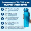 Picture of Hydracy Water Bottle with Time Marker - 500 ml 17 oz BPA Free Water Bottle -Leak Proof & No Sweat Gym Bottle with Fruit Infuser Strainer -Ideal for Fitness, Sports & Outdoors