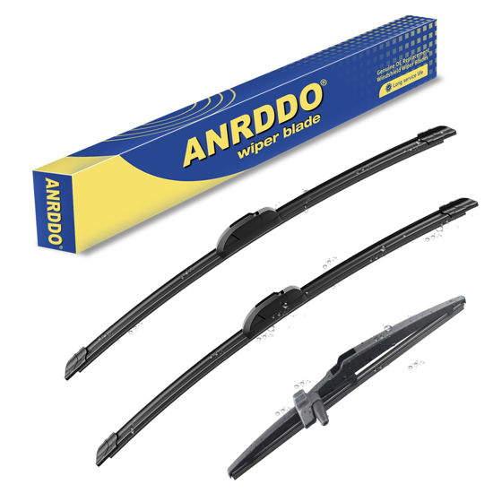 Picture of 3 wipers Replacement for 2010-2021 Toyota 4Runner, Windshield Wiper Blades Original Equipment Replacement - 24"+20"+12" (Set of 3) U&J HOOK
