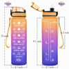 Picture of Enerbone 32 oz Water Bottle, Leakproof BPA & Toxic Free, Motivational Water Bottle with Times to Drink and Straw, Fitness Sports Water Bottle with Strap for Office, Gym, Outdoor Sports