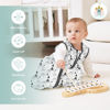 Picture of Cute Castle Baby Sleep Sack 6-12 Months - Lightweight 100% Cotton 2-Way Zipper TOG 0.5 Infant Wearable Blanket, Newborn Essentials Toddler Sleep Clothes, 3 Pack(Dark gray, Light gray, Bear)