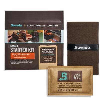 Picture of Boveda Music HIGH ABSORBENCY Small Starter Kit - (1) 49% RH High Absorbency Boveda-Two-Way Humidity Control for EXTREME HUMIDITY CLIMATES ONLY-For Ukulele, Violin, Clarinet & Small Wooden Instruments