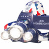 Picture of DanForce Headlamp. USB Rechargeable LED Head Lamp. Ultra Bright CREE 1080 Lumen Head Flashlight + Red Light. HeadLamps for Adults, Camping, Outdoors & Hard Hat Work. Zoomable IPX54 Headlight