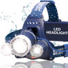 Picture of DanForce Headlamp. USB Rechargeable LED Head Lamp. Ultra Bright CREE 1080 Lumen Head Flashlight + Red Light. HeadLamps for Adults, Camping, Outdoors & Hard Hat Work. Zoomable IPX54 Headlight