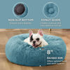 Picture of Bedsure Calming Dog Bed for Small Dogs - Donut Washable Small Pet Bed, 23 inches Anti-Slip Round Fluffy Plush Faux Fur Large Cat Bed, Fits up to 25 lbs Pets, Washed Blue