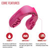 Picture of SAFEJAWZ Mouthguard Slim Fit, Adults and Junior Mouth Guard with Case for Boxing, Basketball, Lacrosse, Football, MMA, Martial Arts, Hockey and All Contact Sports (Pink)