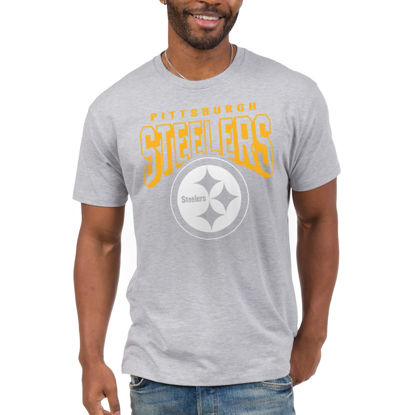 Picture of Junk Food Clothing x NFL - Pittsburgh Steelers - Bold Logo - Unisex Adult Short Sleeve Fan T-Shirt for Men and Women - Size XX-Large