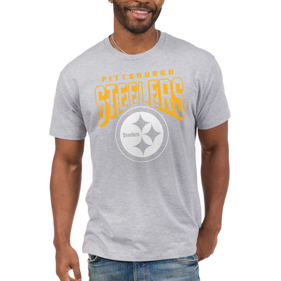 Picture of Junk Food Clothing x NFL - Pittsburgh Steelers - Bold Logo - Unisex Adult Short Sleeve Fan T-Shirt for Men and Women - Size XX-Large