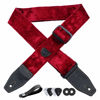 Picture of YIKOKO Guitar Strap 2 inch Velvet Guitar Straps with Full Grain Leather End, for Bass Electric and Acoustic Guitars, Free Strap Button, 2 Strap Locks and 4 Guitar Picks