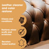 Picture of Furniture Clinic Leather Easy Restoration Kit | with Leather Recoloring Balm, Cleaner, Sponge, and Cloth | Leather Repair Kit for Scratched and Faded Leather Furniture (Medium Brown)