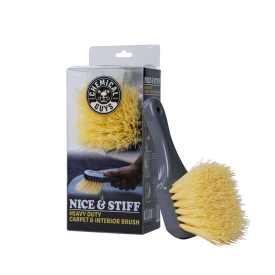 Picture of Chemical Guys ACCG02 Nice & Stiff Heavy Duty Carpet & Interior Detailing Brush, (Safe for Cars, Trucks, SUVs, RVs, Motorcycles, & More) Yellow