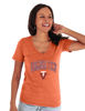 Picture of Blue 84 Virginia Tech Hokies Women's Tri-Blend T-Shirt Vintage Arch Over Secondary Color, Orange, Small