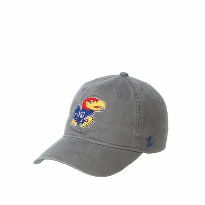 Picture of NCAA Kansas Jayhawks Mens Adjustable Scholarship Hat Charcoal, Kansas Jayhawks Charcoal, Adjustable, One size