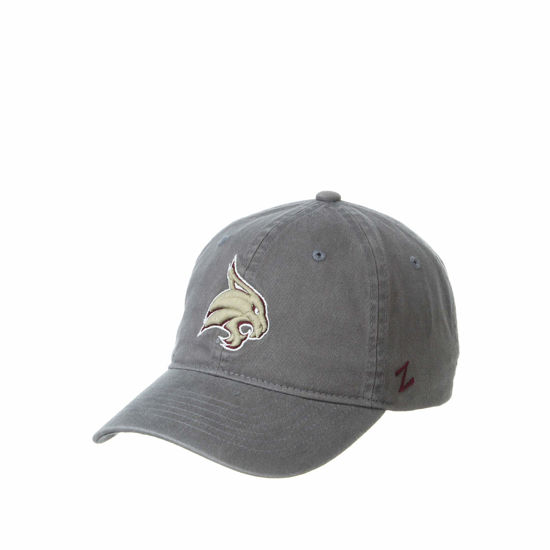 Picture of NCAA Texas State Bobcats Mens Adjustable Scholarship Hat Charcoal, Texas State Bobcats Charcoal, Adjustable, One size