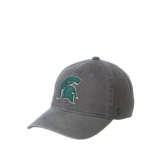 Picture of NCAA Michigan State Spartans Mens Adjustable Scholarship Hat Charcoal, Michigan State Spartans Charcoal, Adjustable, One size