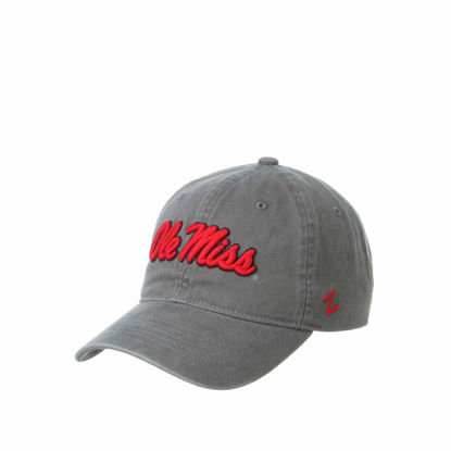 Picture of NCAA Mississippi Old Miss Rebels Mens Adjustable Scholarship Hat Charcoal, Mississippi Old Miss Rebels Charcoal, Adjustable, One size