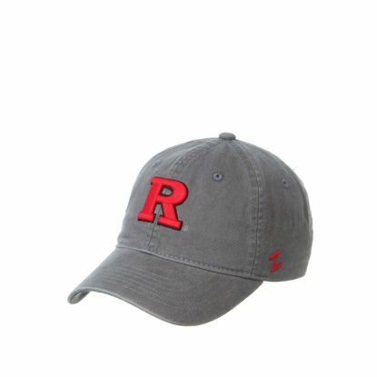 Picture of NCAA Rutgers Scarlet Knights Mens Adjustable Scholarship Hat Charcoal, Rutgers Scarlet Knights Charcoal, Adjustable, One size
