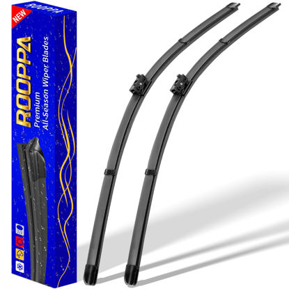 Picture of 2 wipers Replacement for 2015-2020 MBZ C class and GLC class W205 C205 A205, Windshield Wiper Blades Original Equipment Replacement - 22"/22" (Set of 2)