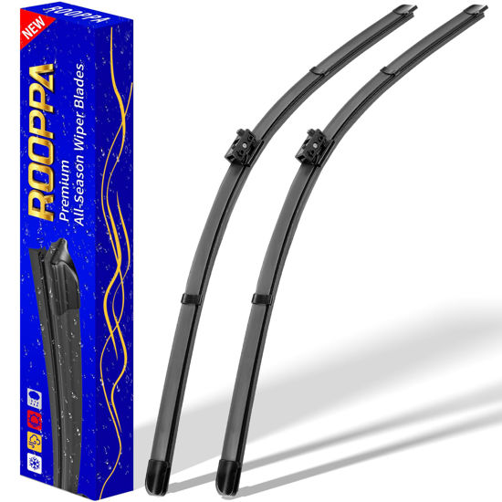 Picture of 2 wipers Replacement for 2015-2020 MBZ C class and GLC class W205 C205 A205, Windshield Wiper Blades Original Equipment Replacement - 22"/22" (Set of 2)