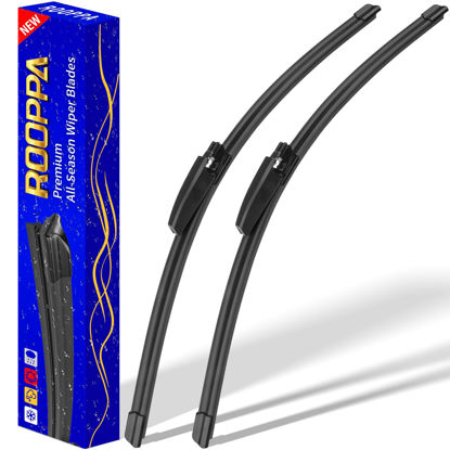 Picture of 2 wipers Replacement for 2002-2008 A4 S4 RS4 A6 S6 Allroad, Windshield Wiper Blades Original Equipment Replacement - 22"/22" (Set of 2)