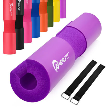 Picture of NEALFIT Barbell Pad Squat Pad for Squats-Squat Bar Pad-Great for Weightlifting,Lunges and Hip Thrusts-Foam Sponge Pad-Fit Standard and Olympic Bars Perfectly