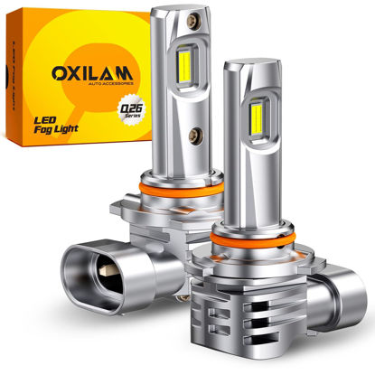 Picture of OXILAM Q26 9006 HB4 Fog Light Bulbs, 400% Brighter, Plug and Plug Fanless Halogen Replacement, IP68 Waterproof, Pack of 2