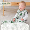 Picture of Yoofoss Baby Sleep Sack 0-6 Months with Plush Dots Lining, 2 Pack TOG 1.5 Fleece Baby Wearable Blanket with 2-Way Zipper, Cotton Fabric Toddler Sleeping Sack, (Small)