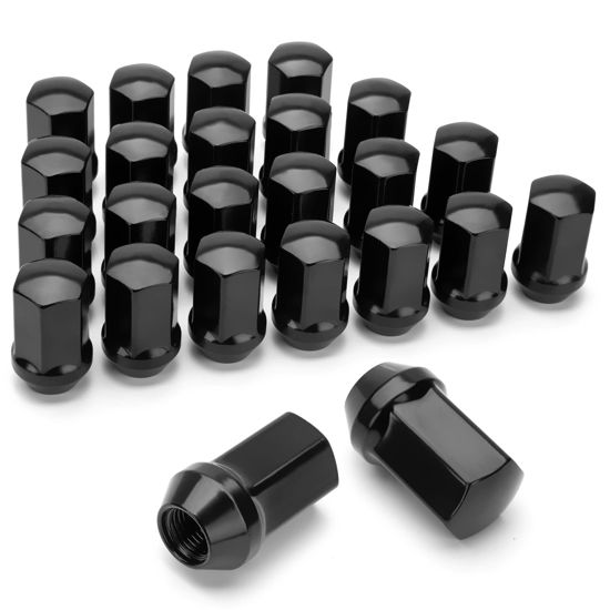 Picture of dynofit 24pcs 14x1.5 Stock Lug Nuts 1.75 inch(45mm) Height 7/8" Hex(22mm), M14-1.5 One-Piece Design Factory Wheel Lugnuts Compatible with Chevy Silverado & Tahoe GMC Sierra 1500 Buick Dodge Cadillac
