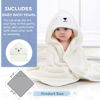 Picture of MoreFeel Collapsible Baby Bathtub for Newborn with Thermometer & 1 Hooded Towel & 1 Soft Floating Cushion,Portable Travel Bathtub with Drain Hole, Durable Foldable Baby Tubs for Infants to Toddler