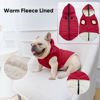Picture of Vecomfy Fleece Lining Dog Hoodie with Harness Built in,Extra Warm Large Dog Jacket in Winter Doggie Coats with Hooded,Red XXXL