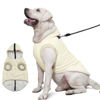 Picture of Vecomfy Fleece Lining Dog Hoodie with Harness Built in,Extra Warm Large Dog Jacket in Winter Doggie Coats with Hooded,Light Yellow XXL