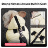 Picture of Vecomfy Fleece Lining Dog Hoodie with Harness Built in,Extra Warm Large Dog Jacket in Winter Doggie Coats with Hooded,Light Yellow XXL