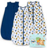 Picture of Cute Castle Baby Sleep Sack 6-12 Months - Lightweight 100% Cotton 2-Way Zipper TOG 0.5 Infant Wearable Blanket, Newborn Essentials Toddler Sleep Clothes, 3 Pack(Blue, Balloons, Animals)