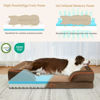 Picture of Cooling Dog Bed Memory Foam, Jumbo Dog Bed for Extra Large Dogs, Orthopedic Jumbo Breed Dog Bed, Waterproof Dog Bed with Bolster & Removable Cover(Jumbo,Khaki Brown)