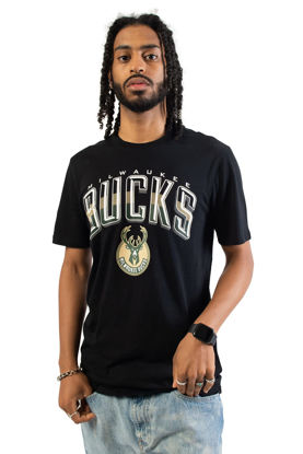 Picture of Ultra Game Men's Standard Arched Plexi Short Sleeve Tee Shirt, Black, X-Large