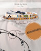Picture of 2x Boho Surfer Bracelet Set Women & Men - Handmade Summer Beach Bracelets - Adjustable & 100% Waterproof - Festival Accessories - Beaded & Braided (Tiger-Eyes & Safari)