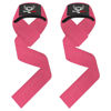 Picture of BEAST RAGE Weight Lifting Straps Fitness Padded Cotton Wrist Support Gel Advanced Grips Dumbbell Bar Wraps Heavy Duty Gym Bodybuilding Straps Power Deadlift Barbells Non Slip Exercise (Pink)