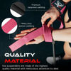 Picture of BEAST RAGE Weight Lifting Straps Fitness Padded Cotton Wrist Support Gel Advanced Grips Dumbbell Bar Wraps Heavy Duty Gym Bodybuilding Straps Power Deadlift Barbells Non Slip Exercise (Pink)