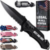 Picture of Pocket Knife ‘BEST DAD EVER’ - Legal Folding Knife with Engraved Aluminum Handle - 2.95” Sharp Blade - Cool Knives for Dad from Daughter Son - Best Father's Day Present - Gift for Him Men 6680 BDE
