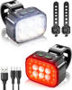 Picture of Victoper 6 LED High Lumen Bright 4+6 Modes USB C Rechargeable Waterproof Bike Lights for Night Riding, Front and Back for Safety Biking, Cycling, Mountain, Kid