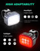 Picture of Victoper 6 LED High Lumen Bright 4+6 Modes USB C Rechargeable Waterproof Bike Lights for Night Riding, Front and Back for Safety Biking, Cycling, Mountain, Kid