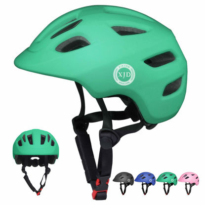 Picture of XJD Toddler Helmet Kids Bike Helmet Baby Multi-Sport Adjustable Skateboard Helmet for Kids Boys Girls Infant Helmet Lightweight for Age 1 and Older (Green, X-Small: 18.11"-20.08" / 46-51 cm)