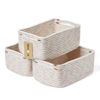 Picture of MiniArk Shelf Storage Baskets for Organizing | Closet Organizer Bins | Small Baskets | Toy Basket | Cute Decorative Basket | Cube Storage Bin | Woven Rope Basket | 13×8.5×5.1” | 3 Packs Rainbow